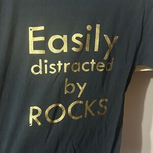 Gildan Kids Short Sleeve Tee - Blue with Gold Text